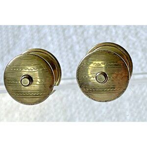 Art Deco Cufflinks Bliss Bros Push Snap Lock Links Etched Design
